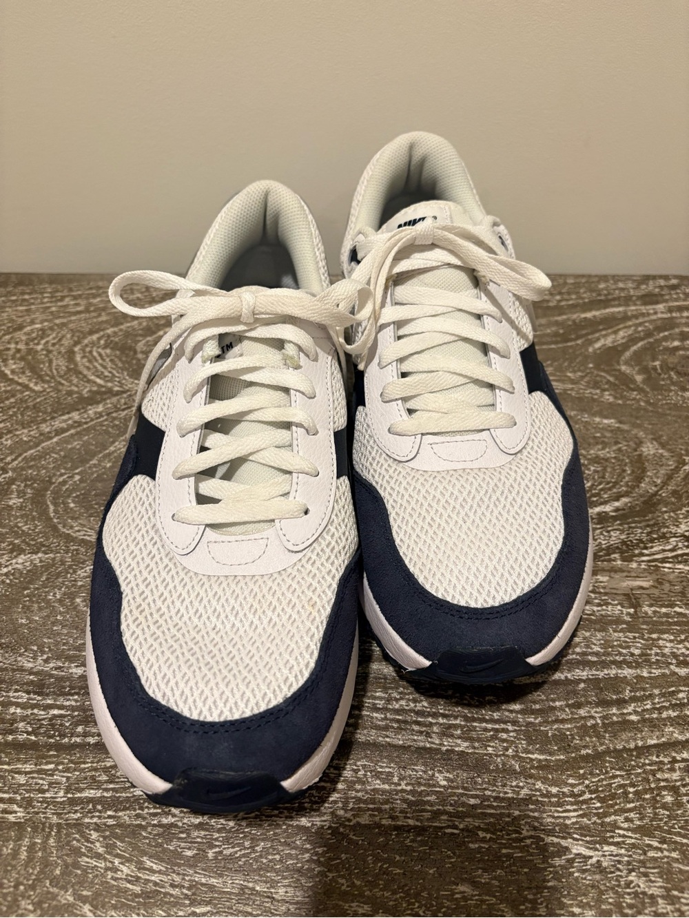 Nike Men's Air Max Running Shoes, White/Wolf Grey-Obsidian, 11.5 US